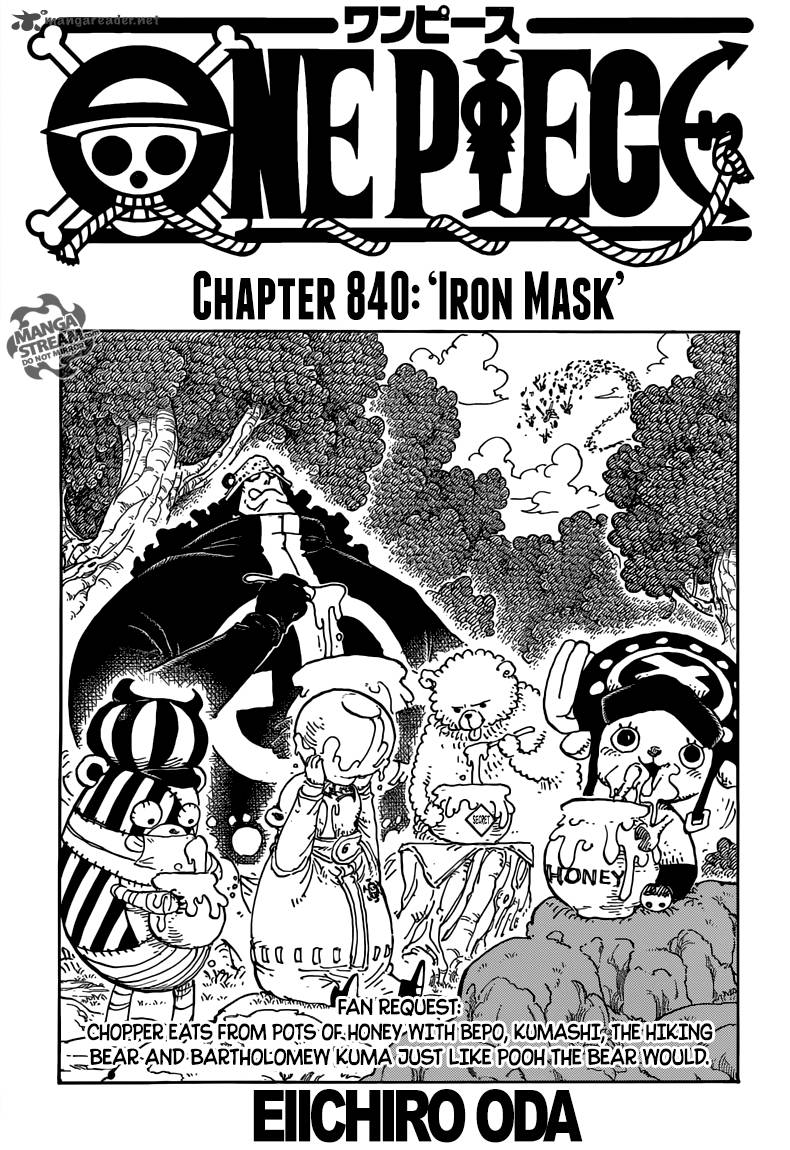 One Piece Chapter 840 — page 1