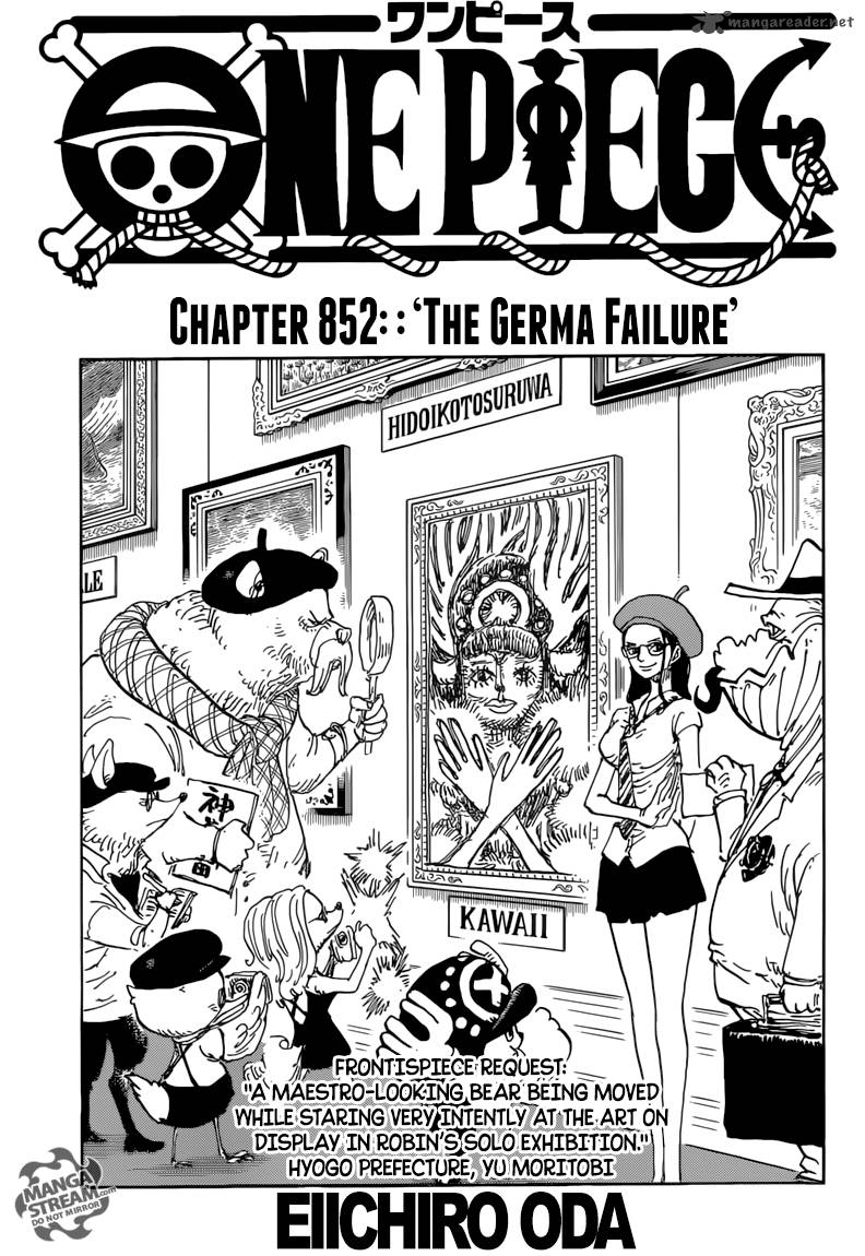 One Piece Chapter 852 — page 1