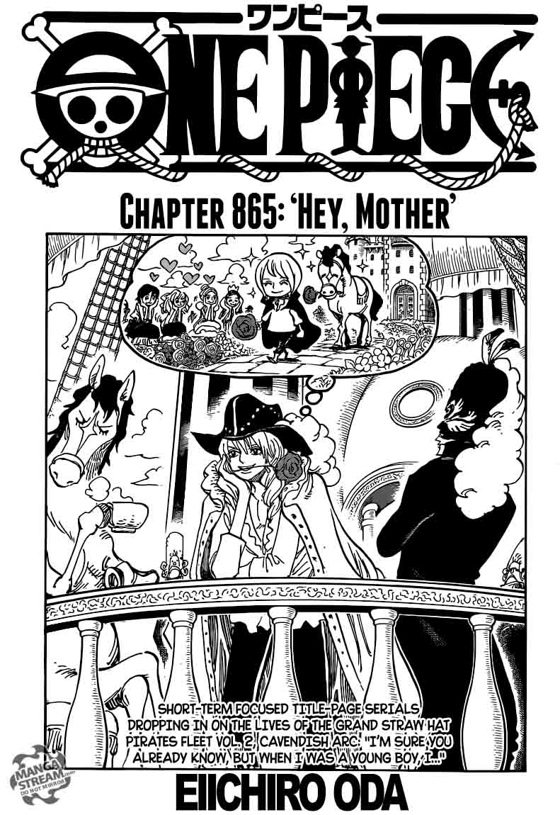 One Piece Chapter 865 — page 1