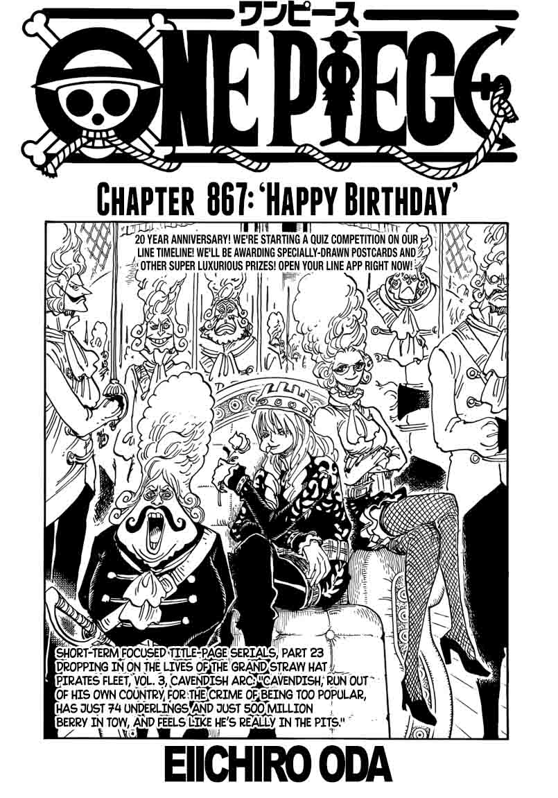 One Piece Chapter 867 — page 1