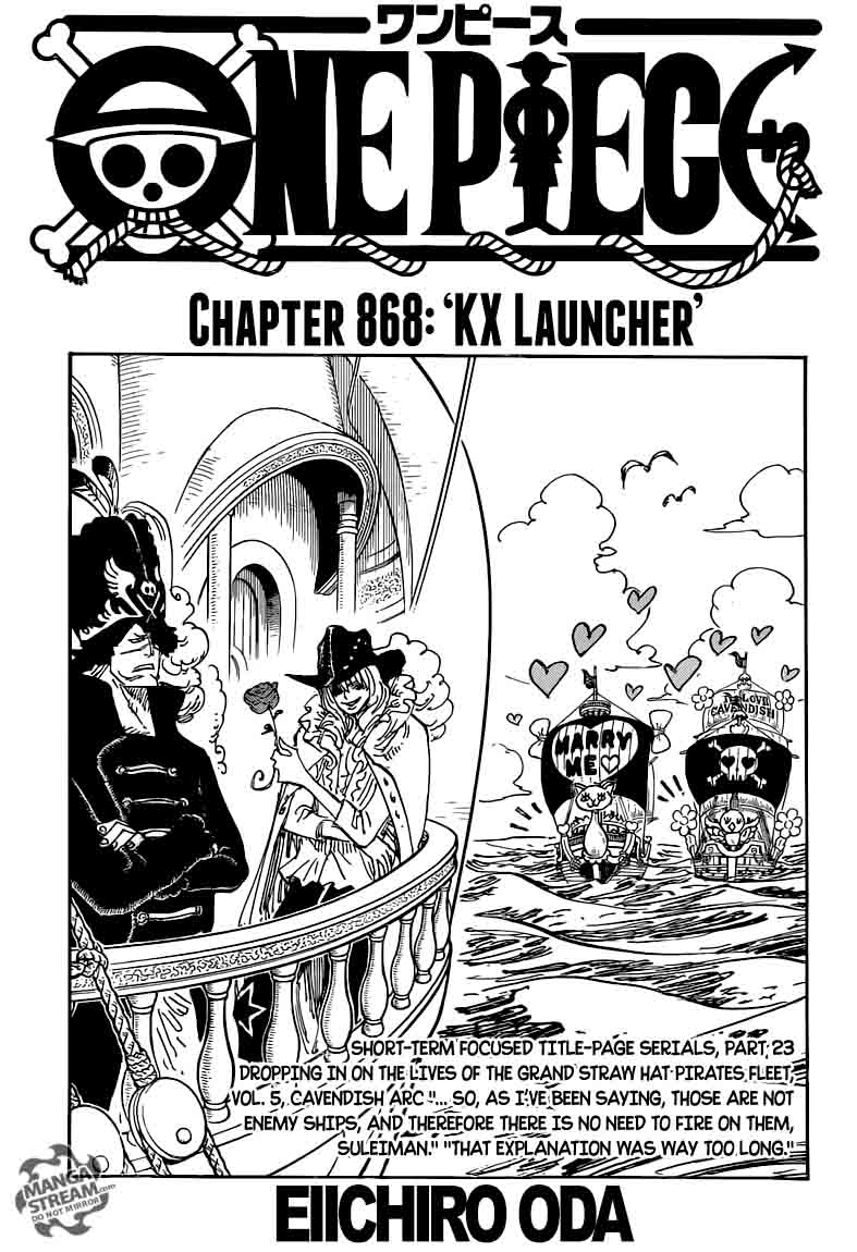 One Piece Chapter 868 — page 1