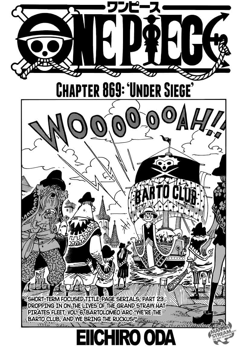 One Piece Chapter 869 — page 1