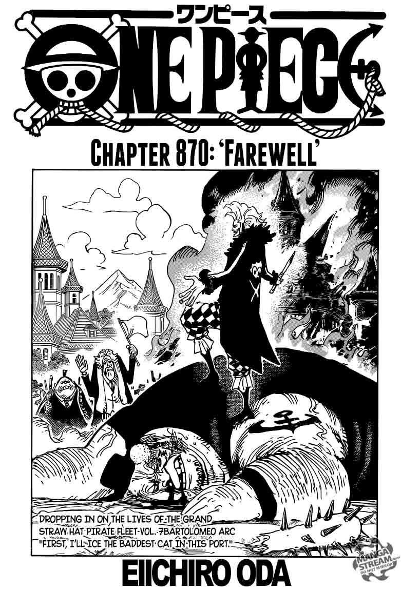 One Piece Chapter 870 — page 1