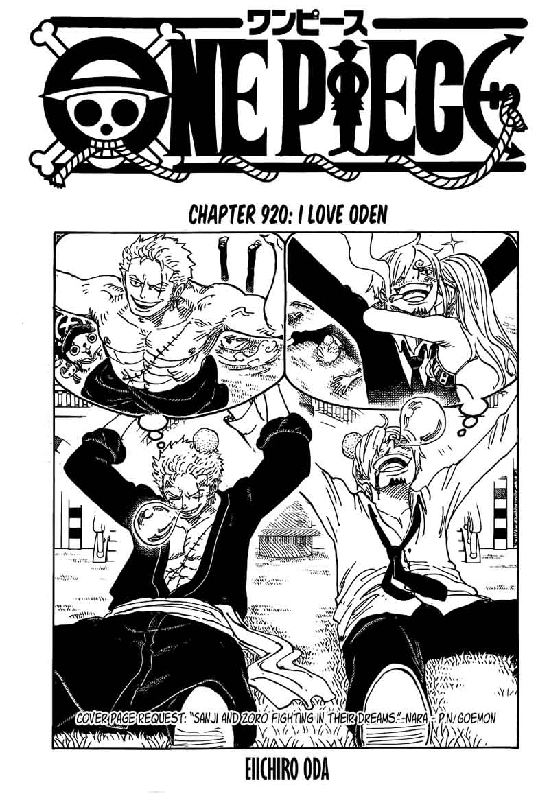 One Piece Chapter 920 — page 1