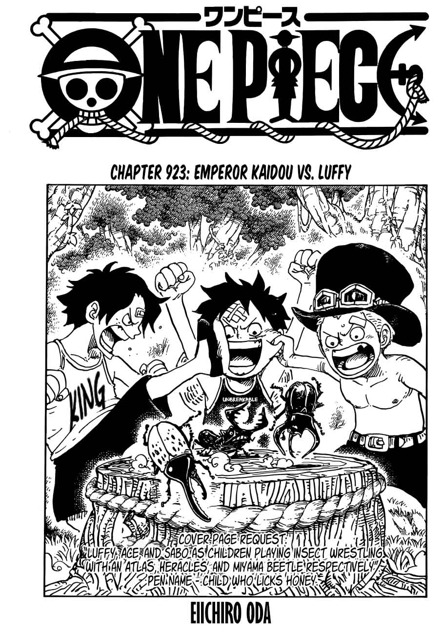 One Piece Chapter 923 — page 1