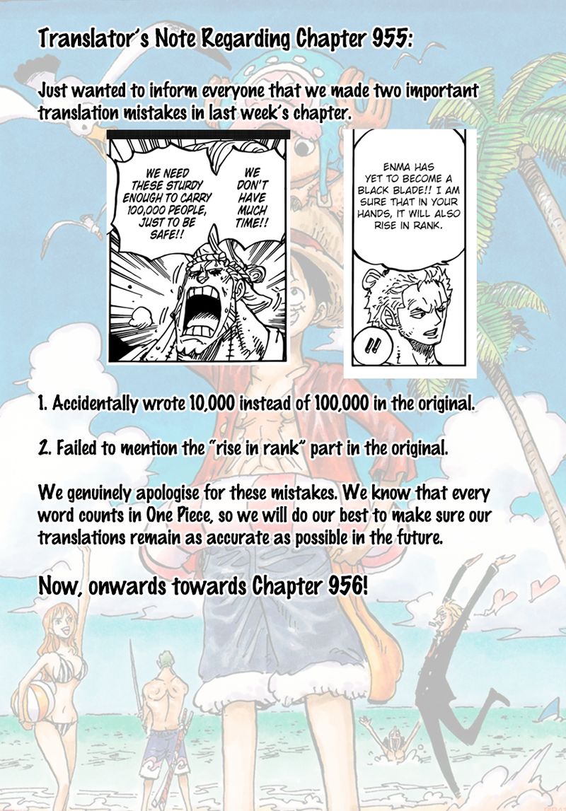 One Piece Chapter 956 — page 1