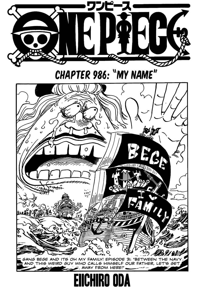 One Piece Chapter 986 — page 1