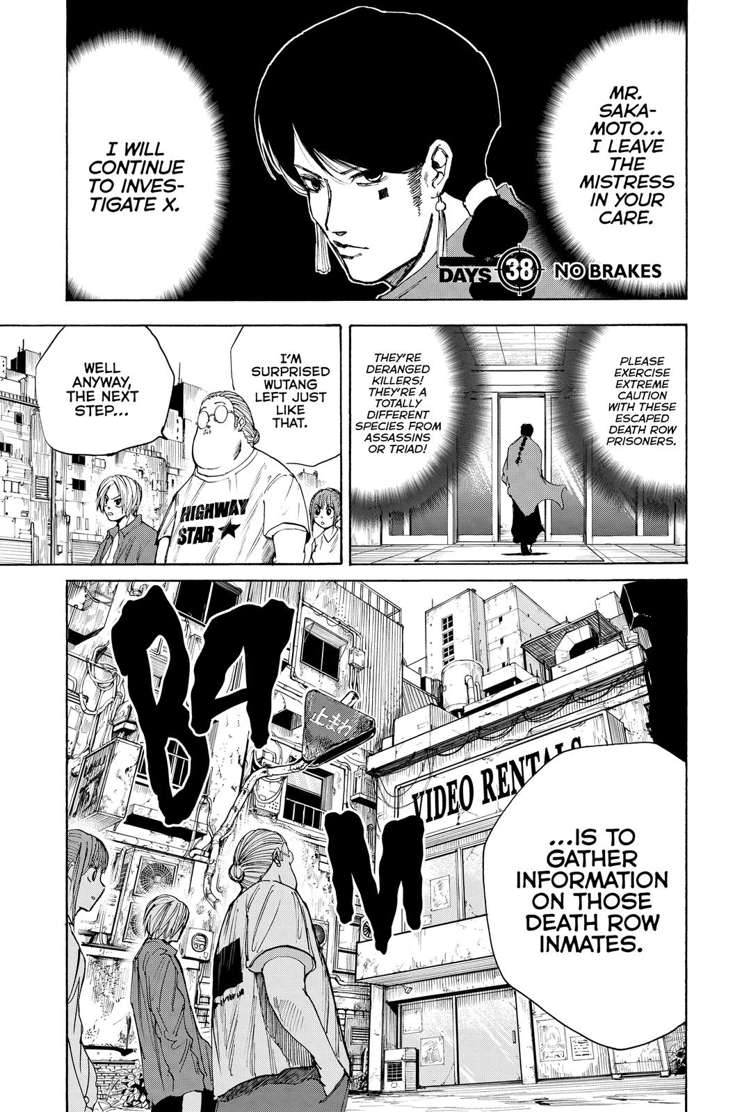 Sakamoto Days Chapter 38 — page 1