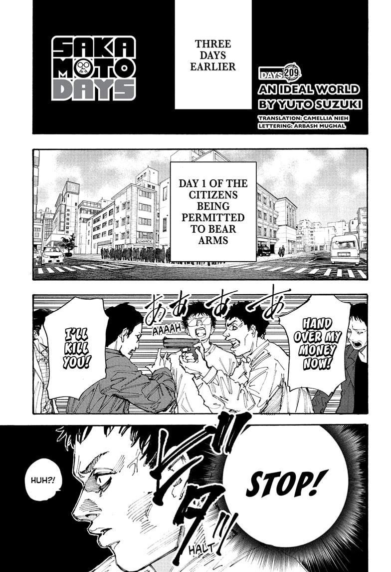 Sakamoto Days Chapter 209 — page 1