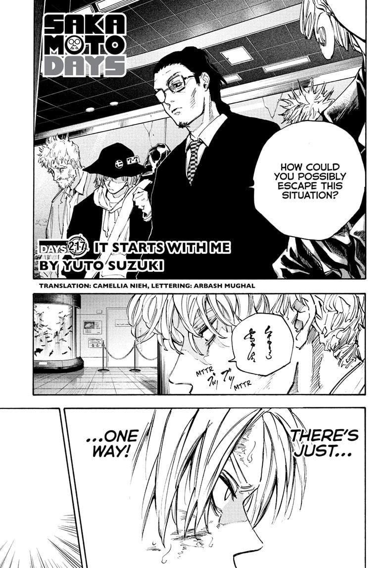 Sakamoto Days Chapter 217 — page 1
