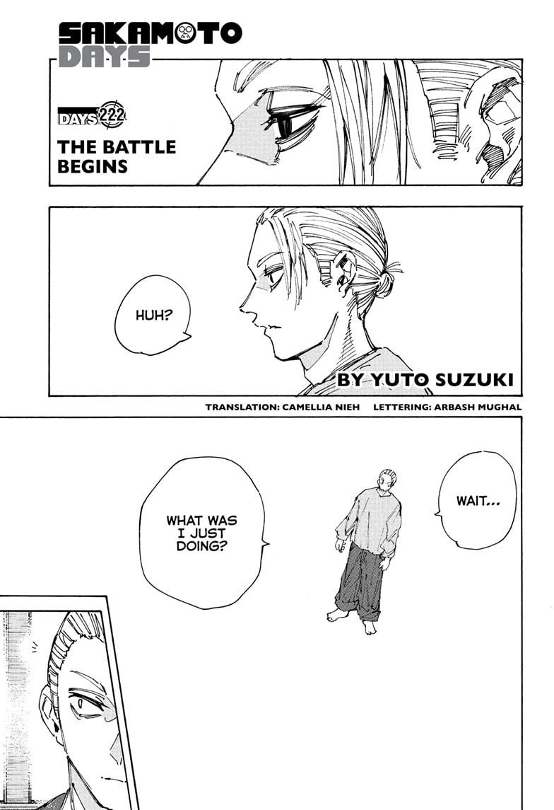 Sakamoto Days Chapter 222 — page 1