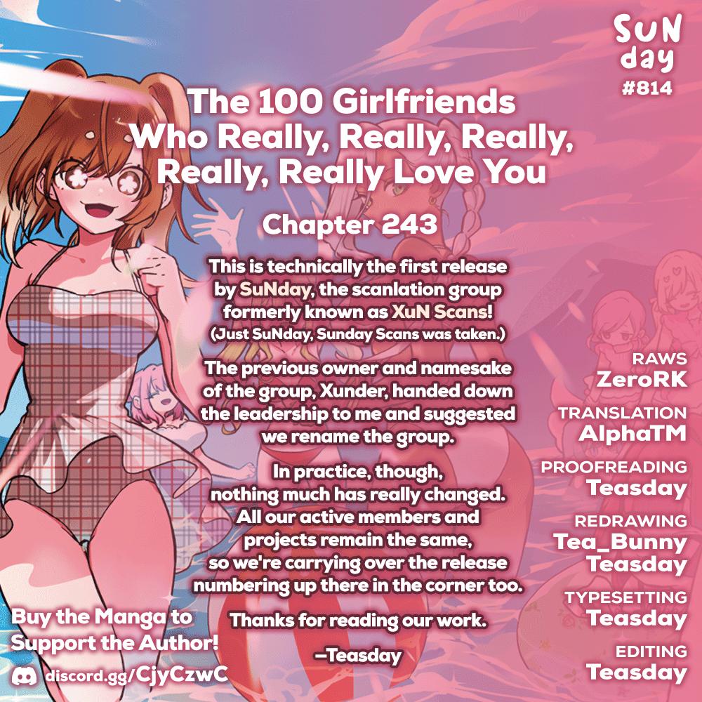 The 100 Girlfriends Who Really, Really, Really, Really, REALLY Love You Chapter 243 — page 1