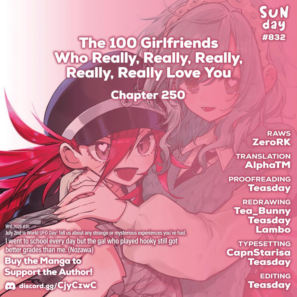 The 100 Girlfriends Who Really, Really, Really, Really, REALLY Love You Chapter 250 — page 1