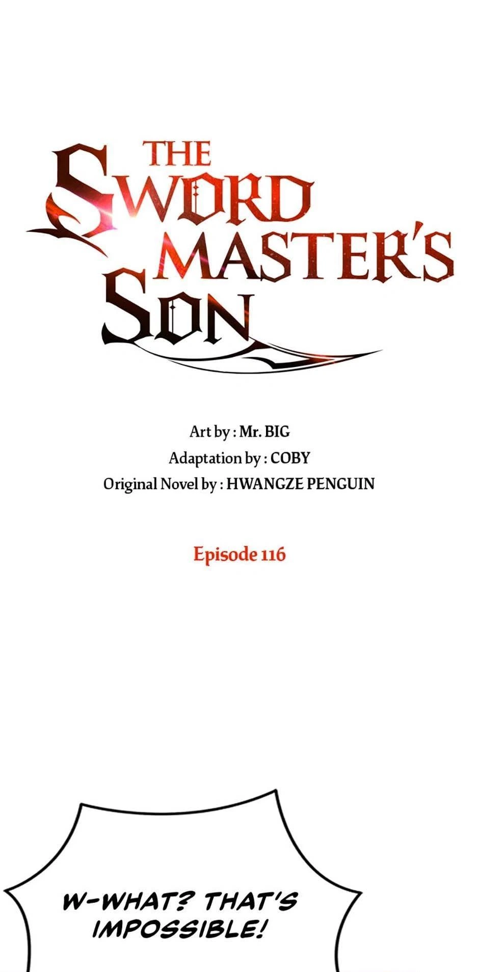 The Swordmaster’s Son Chapter 116 — page 1
