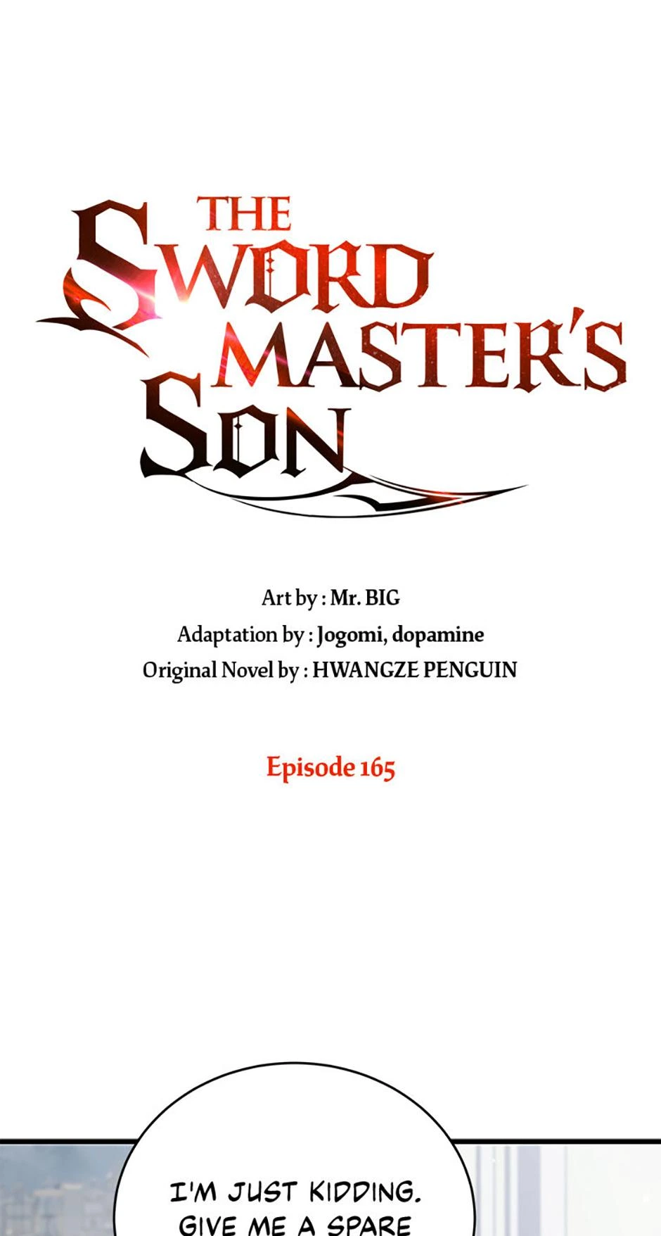 The Swordmaster’s Son Chapter 165 — page 1